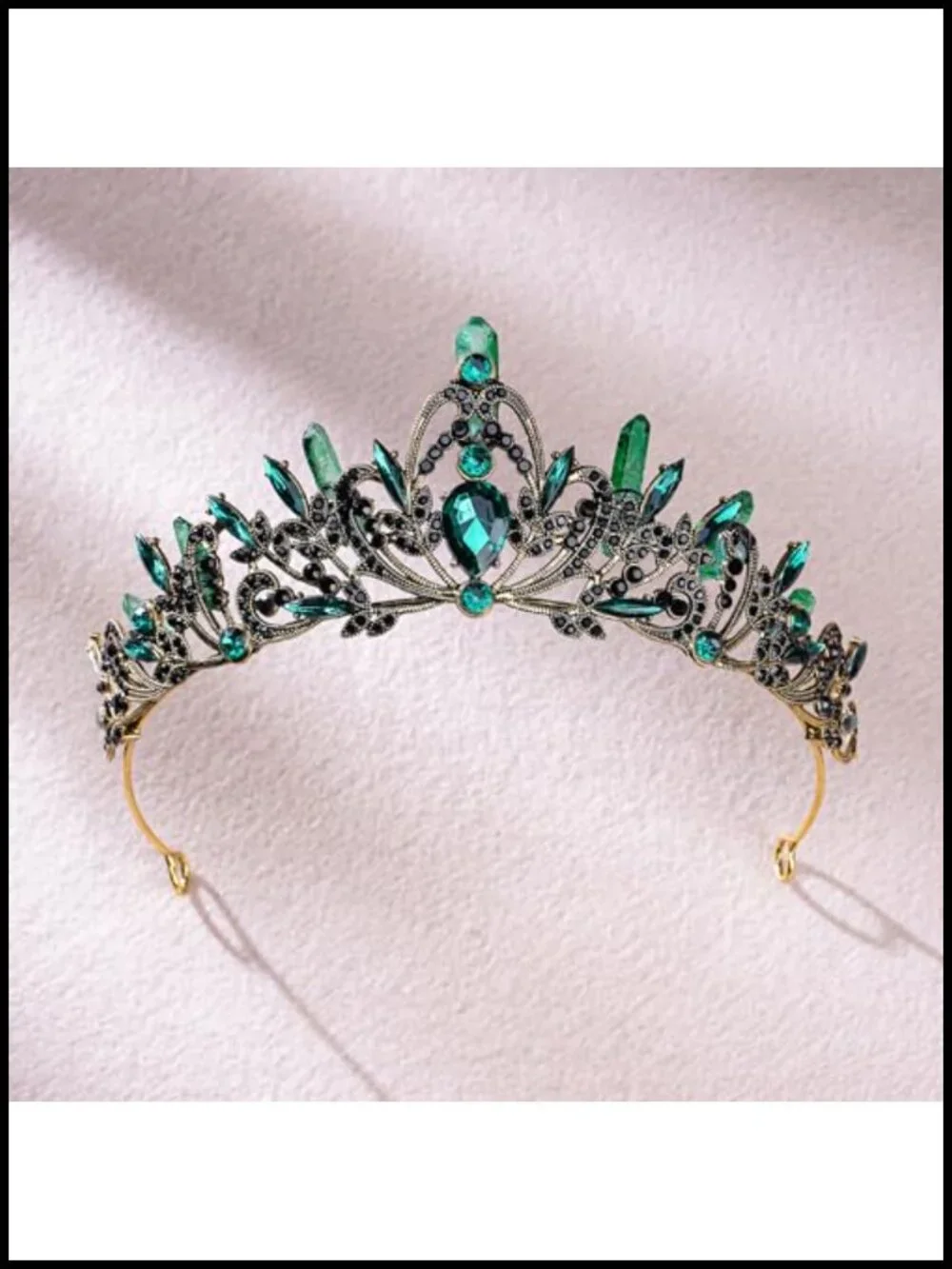 Medieval Fairy Queen Crown Goddess Headband Rhinestone Elf Circlet Costume